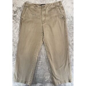 Eddie Bauer Men's Chino Pants Khaki 38x30 Straight Leg Mid Rise‎ 100% Cotton